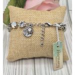 NWT Harmony Silver Tone Crystal & Cross Tennis Style Bracelet Dangle Tree Charm Photo 4