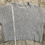 American Eagle Cropped CrewNeck Knit Sweater Gray Size XXS Photo 4