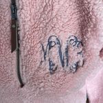 Charles River Apparel Pink Fuzzy Initialed Sherpa Pull Over Size S Photo 1