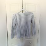 LAKE Pajamas Long Sleeve Cotton Striped Pajama Top Tee Purple Green White Photo 6