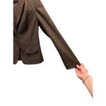 Banana Republic  Linen Blend Blazer Chocolate Brown Size 10 Photo 9