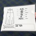 Vtg 80s Michele Plaid Skirt Size 14 Academia Preppy Heritage Old Money Modest Green Photo 9