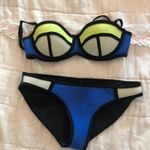 Triangl Blue, Yellow & White Bikini Top And Bottom  Photo 0