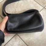 Saddle by Sabina Handbags Black Leather Cylinder Crossbody Bag Braided Flap Photo 7