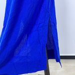 Farm Rio NWOT  Linen Blend Blue Sleeveless Midi Dress Size M Photo 7