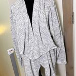 cj banks  Oversized Grey Waterfall Wrap Flowy Space Dye Grey Cardigan Sweater 2X Photo 0