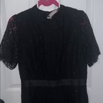 Anthropologie Halle C for  Black Lace Pant Suit Size 12 Photo 1