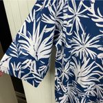 RipSkirt Sleep Shirt Tropical Palms Navy Size XL/XXL Bamboo Cotton Loungewear Blue Photo 9