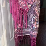 Arnhem Azalea Fringe Kimono in Pink worn twice EUC oversized XS/S $ 225 retail Photo 12