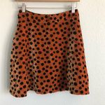 Madewell Velvet Circle Mini Skirt in Leopard Dot. Size 00 Photo 0