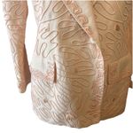 Classic ANYA 100% Silk Pink‎ Embroidered Folded Collar Blazer 8 Pink Photo 5