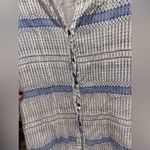 Maeve Anthropologie  Yarn Dyed Lena Tunic Top 3/4 long balloon Sleeves Oversized Photo 2