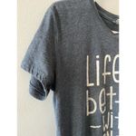 Graphic Tee Life is Better With Grandkids Crewneck Short Sleeve Gray Size M Size M Photo 2