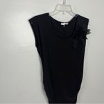 Lucy & Laurel  Black Tank Top with Floral Detail Photo 2