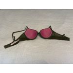 PINK - Victoria's Secret Victoria's Secret PINK Olive Green Lace Leopard Print Lightly Lined Demi Bra‎ Photo 2