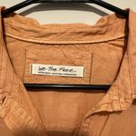 Free People  Sheer Luck Button Down Lightweight Shirt in Wood Chimes Size XS Photo 2