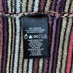 Nic+Zoe Open front striped linen cardigan Sweater Khaki/Black/White Womens 2X Photo 3