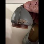 Tory Burch  Gray Leather Flats with Iconic Logo size 6M Photo 4