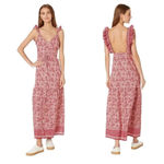 Faherty  Women’s Sz Large Organic Cotton Hyland Dress New NWT Pink Floral Tank Photo 9