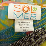 SOL & MER Embellished Crochet Sheer Swim‎ Cover Up Size Small/Medium Green Photo 5