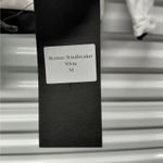 PinFin Womens Hooded Windbreaker Jacket Sz Medium White Outdoor Hiking Rain Coat Photo 9