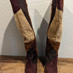 Impo  patchwork leather boho 70’s chunk heel boots 6 Photo 0