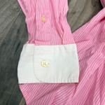 Ralph Lauren  pink pinstripe contrast collared button down shirt blouse Photo 1