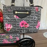 Juicy Couture  Black and Pink Shoulder Bag With Matching Zip Around Wallet Photo 1