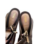 Fendi  Brown Suede Leather Platform Slingback Heels Size 37 / US 7 Photo 3