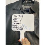 Womens Black Leather Jacket With Zip Front & Pockets By Saguaro Size M Size M Photo 6