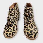 Kate Spade Betsie Booties Women's 6M Leopard Print Fringe Ankle Zipper Photo 1