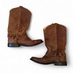 Frye  Brown Wyatt Harness Cowboy Boots Photo 2