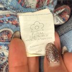 Farm Rio Blue Red White Paisley Collared Button Up Shirt Ruffle Mini Dress sz L Photo 3