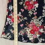 Rampage Floral Kimono Top Black V Neck Short Sleeve Blouse Photo 4