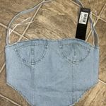 LIONESS Denim corset Top Photo 0