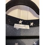 Black Star Print Long Sleeve Blouse With Tie Neckline Retrology 2X Photo 3