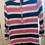 Ralph Lauren  pink black & white striped top size L Photo 0