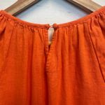 J.Crew  Palermo Mini Sundress Orange Linen Smocked Waist Coastal Resort Wear XS Photo 7