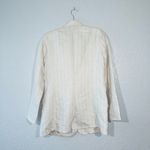 Nasty Gal NWT Beige Metallic Pinstripe Oversized Blazer Size 4 Photo 6