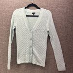Talbots Womans Cardigan Size Medium Mint Green Cable Knit Soft Warm Cozy Preppy Photo 6