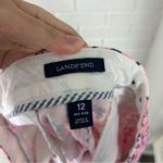 Lands' End Lands’ End Mid Rise Pink Floral Bermuda Shorts Size 12 Photo 1
