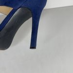 BCBGeneration  Idalaha Blue 2-Tone Colorblock Open Toe Heel Shoes Sz 8.5 Party Photo 4