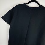 Everlane Sz Small Black Scuba Short Sleeve Boxy Sweatshirt Lagenlook Photo 11