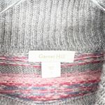 Garnet Hill  Fair Isle Angora Blend Turtleneck Sweater L Grey Photo 4