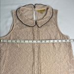 Vera Wang Princess  Cream Lace Sleeveless Blouse with Peter Pan Collar Photo 3