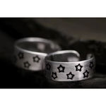 Boutique NEW Unisex 925‎ Sterling Star Adjustable Band Ring, Toe Ring, Pinky Ring Photo 10