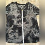 LOGO By Lori Goldstein LOGO‎ Lounge Lori Goldstein Brushed Tie-Dye V-Neck Long Sleeve Top Black Size M Photo 11
