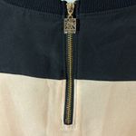 Anne Klein  Black and Cream Blouse Two Tone Long Sleeve Blouse Semi-sheer Med Photo 2