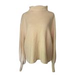 Nordstrom cream knit turtleneck wool & cashmere sweater size M Photo 1