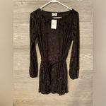Made with love black velvet burnout dress size‎ small NWT Photo 1
